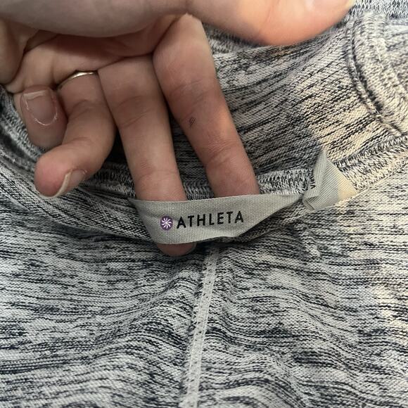 Athleta Grey Hooded Cardigan Womens Small athletic athleisure comfort casual - Picture 3 of 6